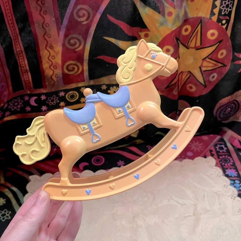 VTG Mattel Barbie Heart Family 80’s Plastic Twins Double Rocking Horse